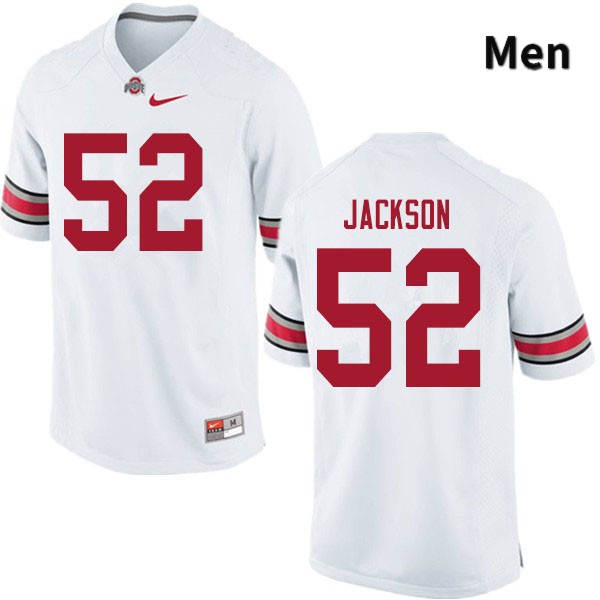 Ohio State Buckeyes Antwuan Jackson Men's #52 White Authentic Stitched College Football Jersey